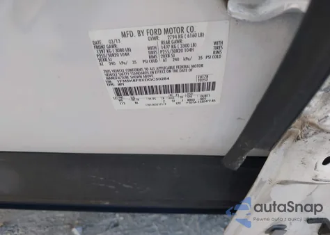 2013 Ford Explorer Limited z USA, uszkodzony, nr VIN 1FM5K8F8XDGTC5028